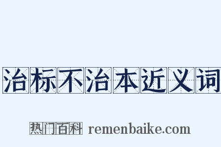 治标不治本近义词是什么意思的图片